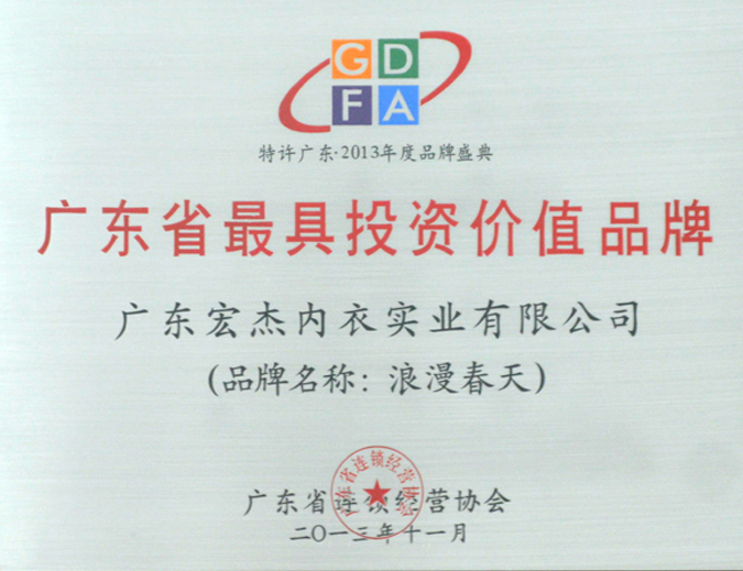 广东省最具投资价值品牌